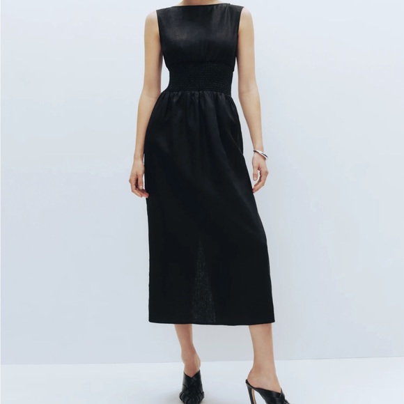 Reformation Black davie Midi Dress - Picture 1 of 4